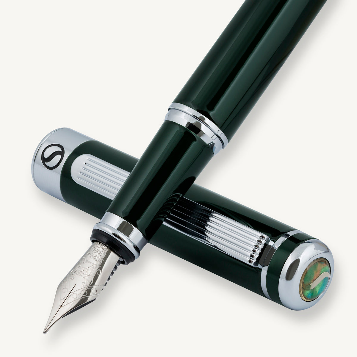 Stylo plume Scriveiner Classic vert British Racing - Pointe fine