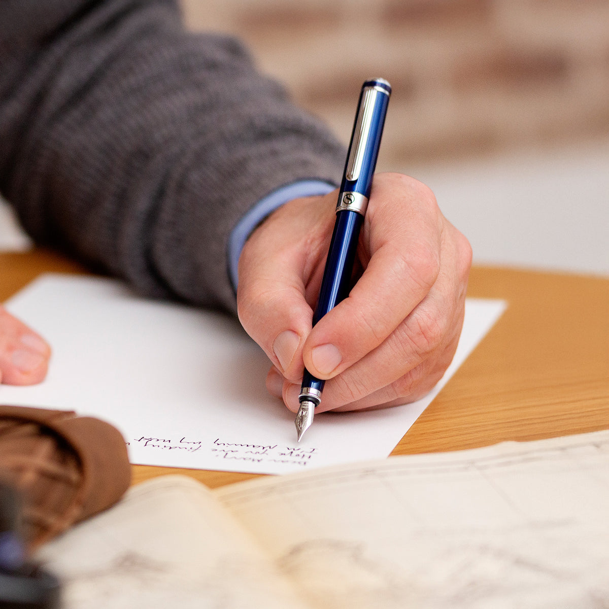 Scriveiner Klassieke Middernachtblauwe Vulpen - Fijne Punt