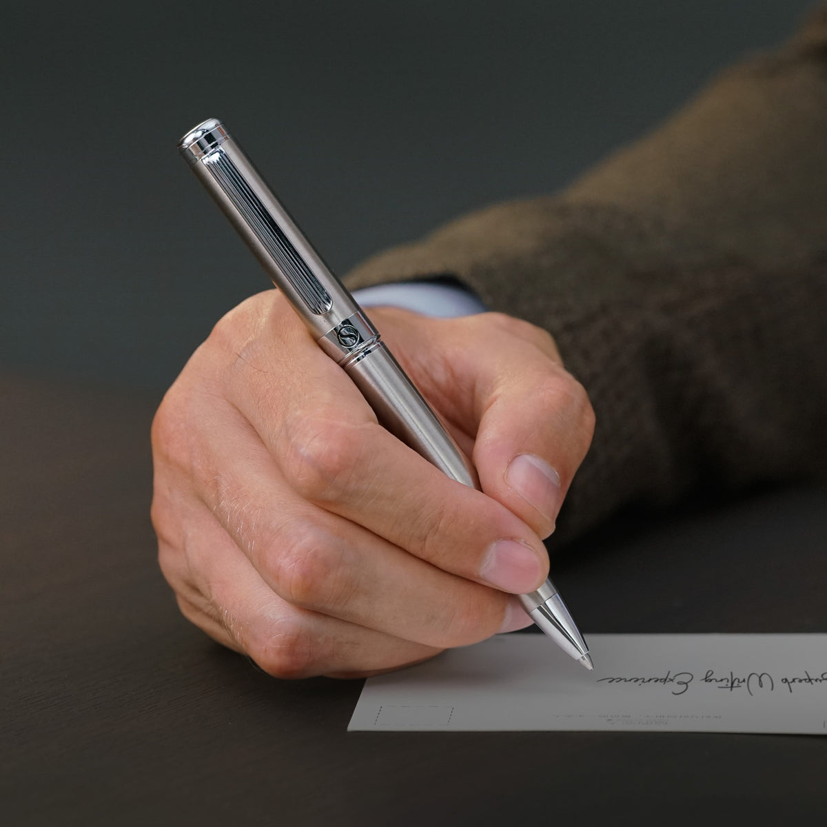 Scriveiner Classic Roestvrijstalen Balpen