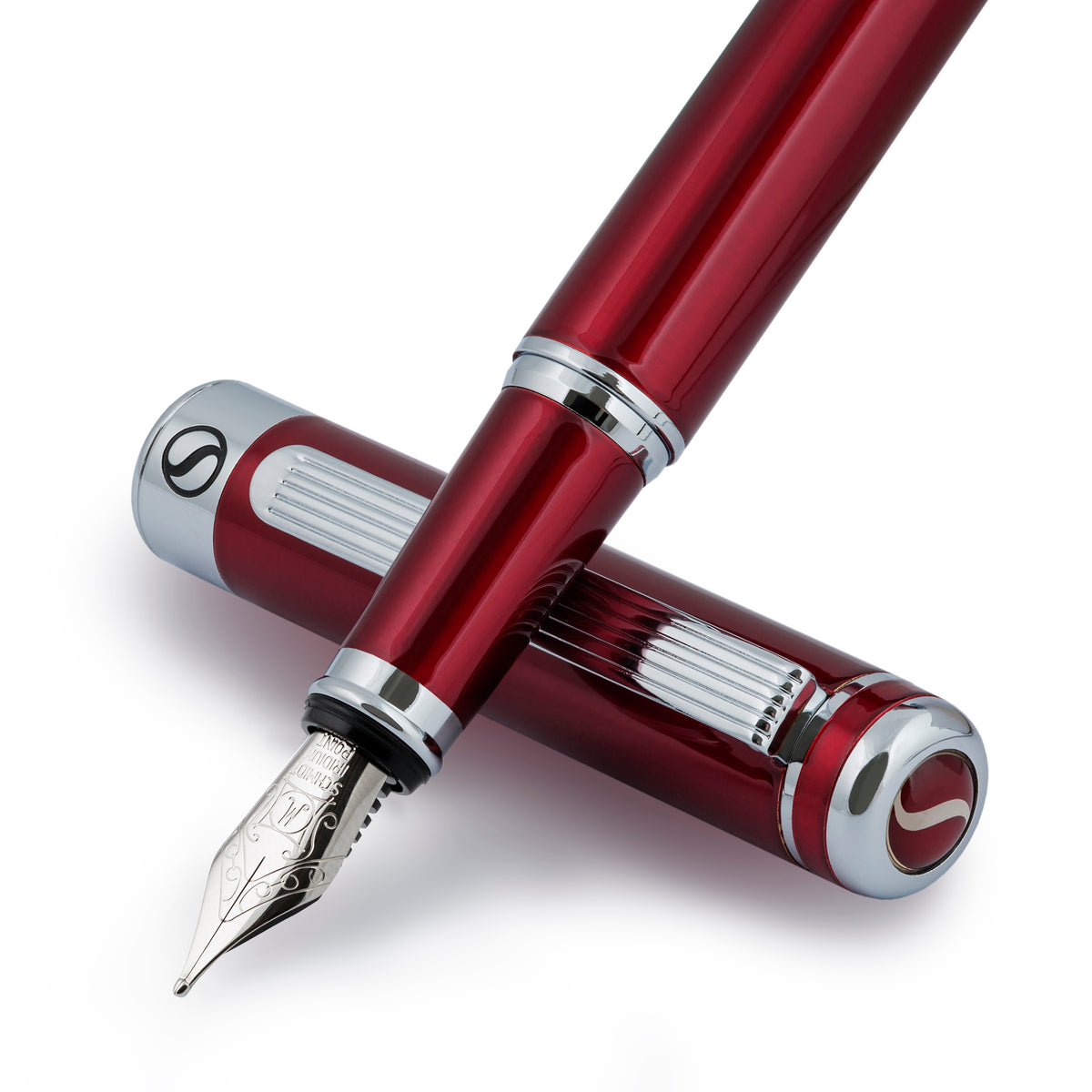 Stylo-plume classique Scriveiner rouge cramoisi - Pointe moyenne