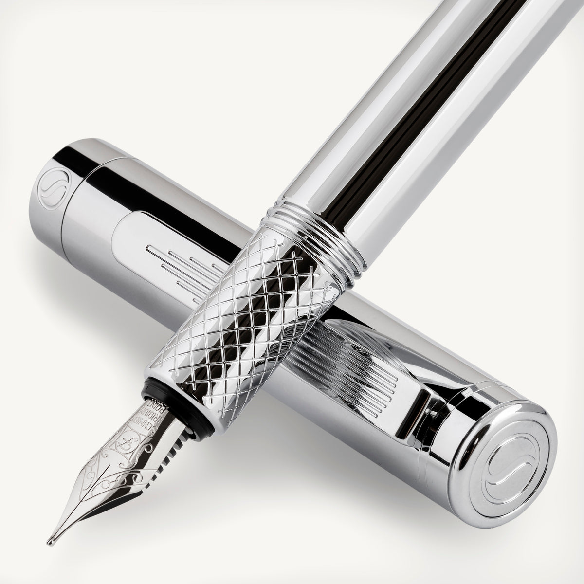 Scriveiner Pocket Pen Silber Chrom Füllfederhalter - Feine Feder