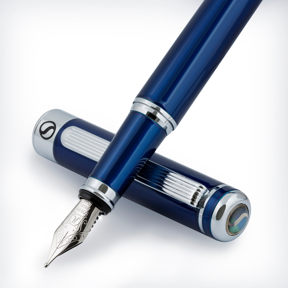 Stylo-plume classique Scriveiner bleu nuit - Pointe moyenne