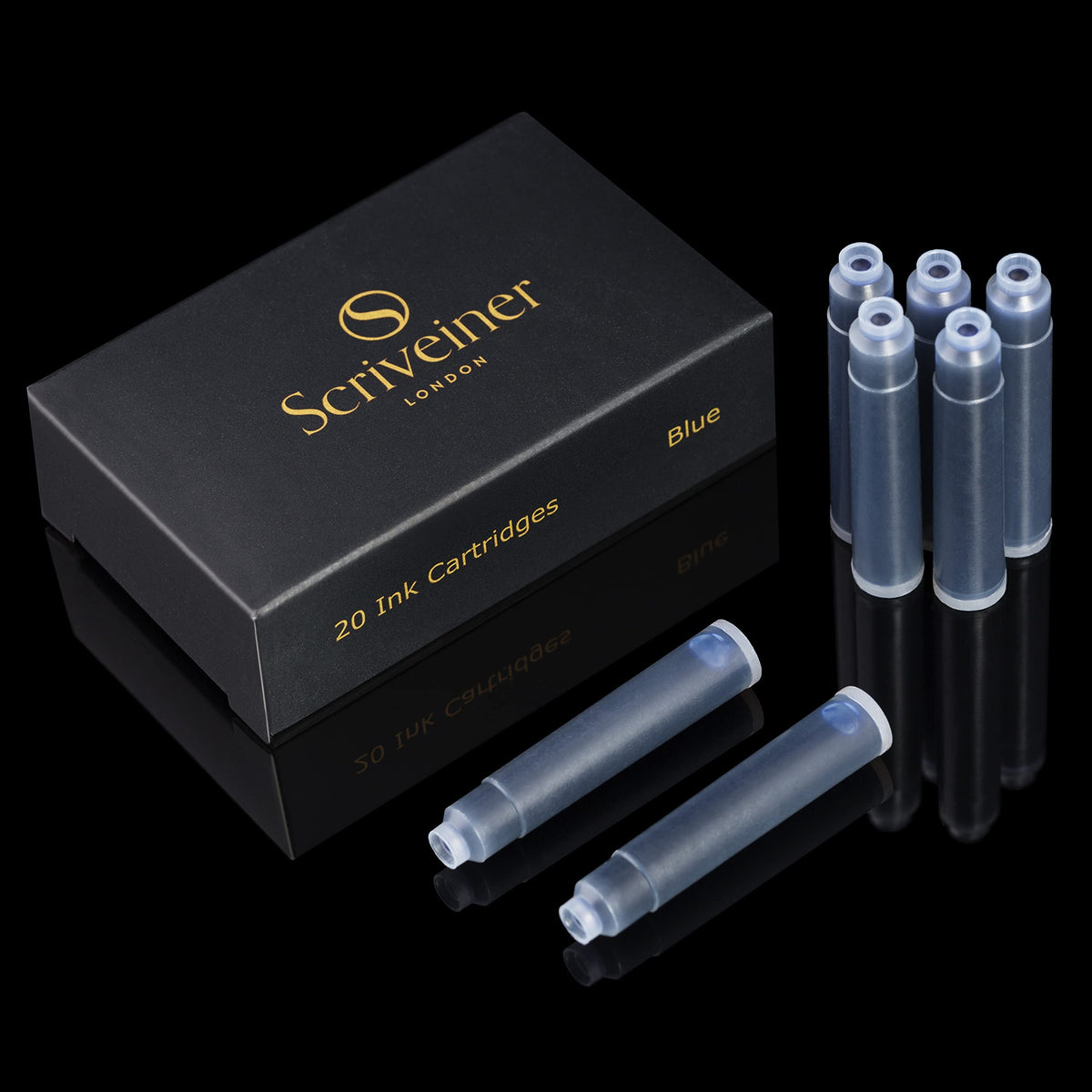Cartuchos de tinta para pluma estilográfica Scriveiner azul