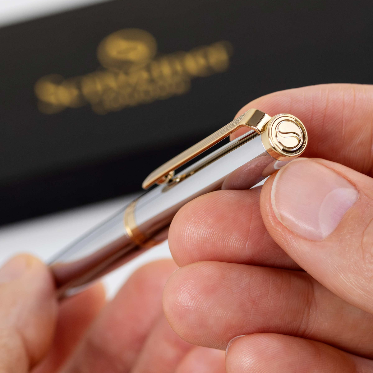 Scriveiner Premium Daily Silver Gold Ballpoint Pen