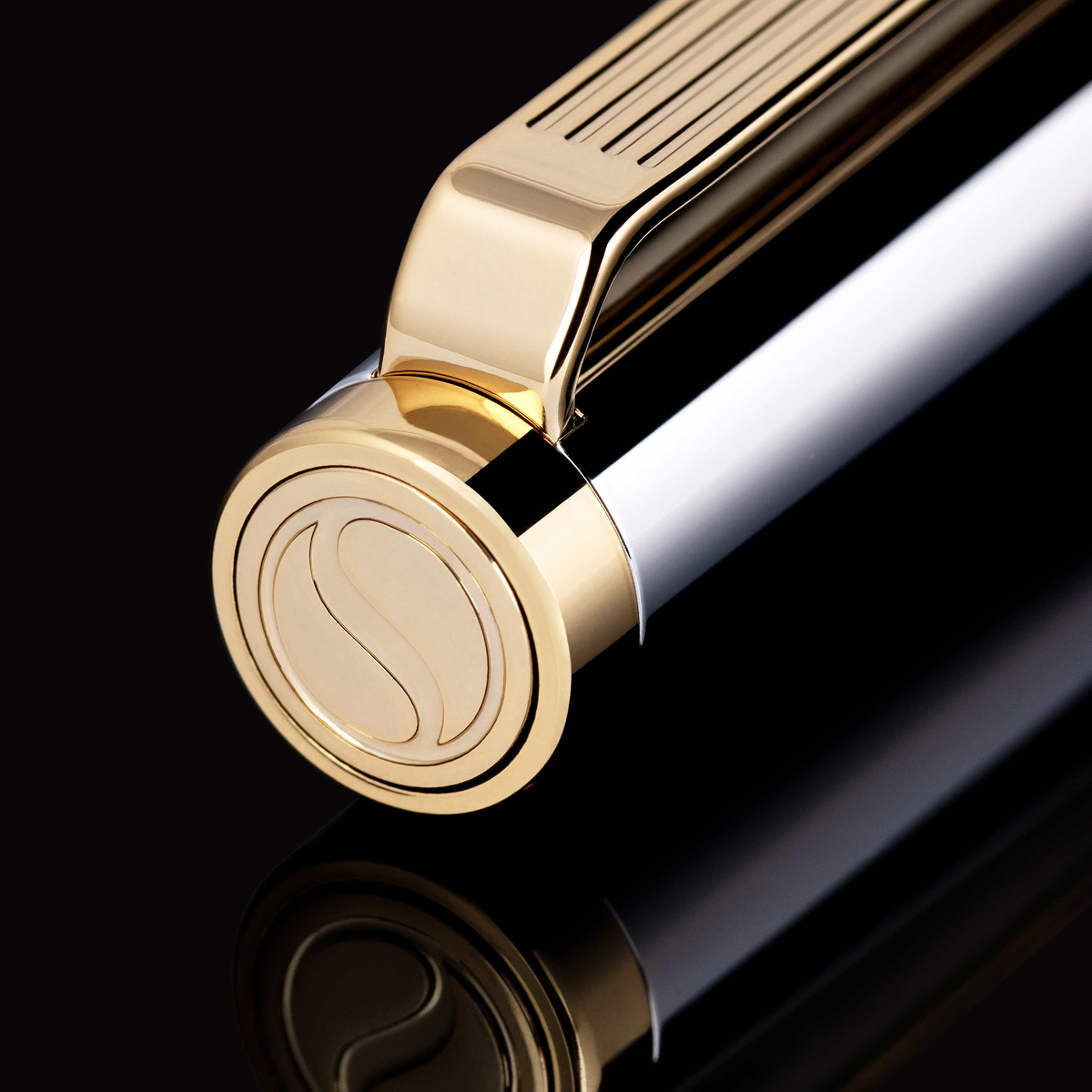 Scriveiner Premium Daily Silver Gold Rollerball Pen