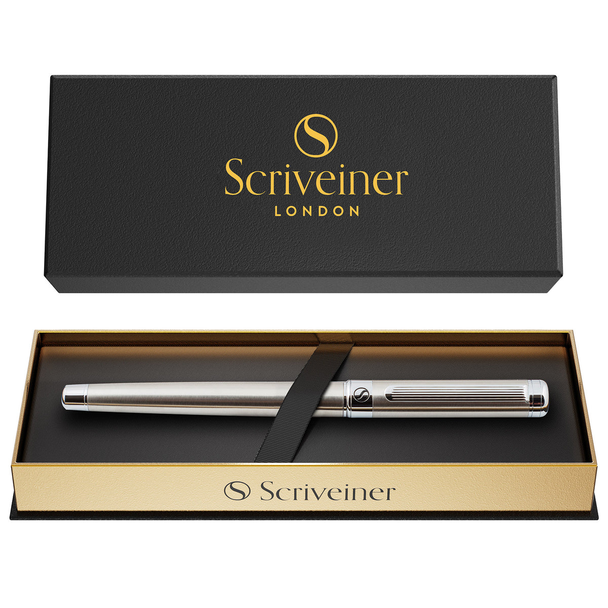 Scriveiner Classic Stainless Steel Rollerball Pen