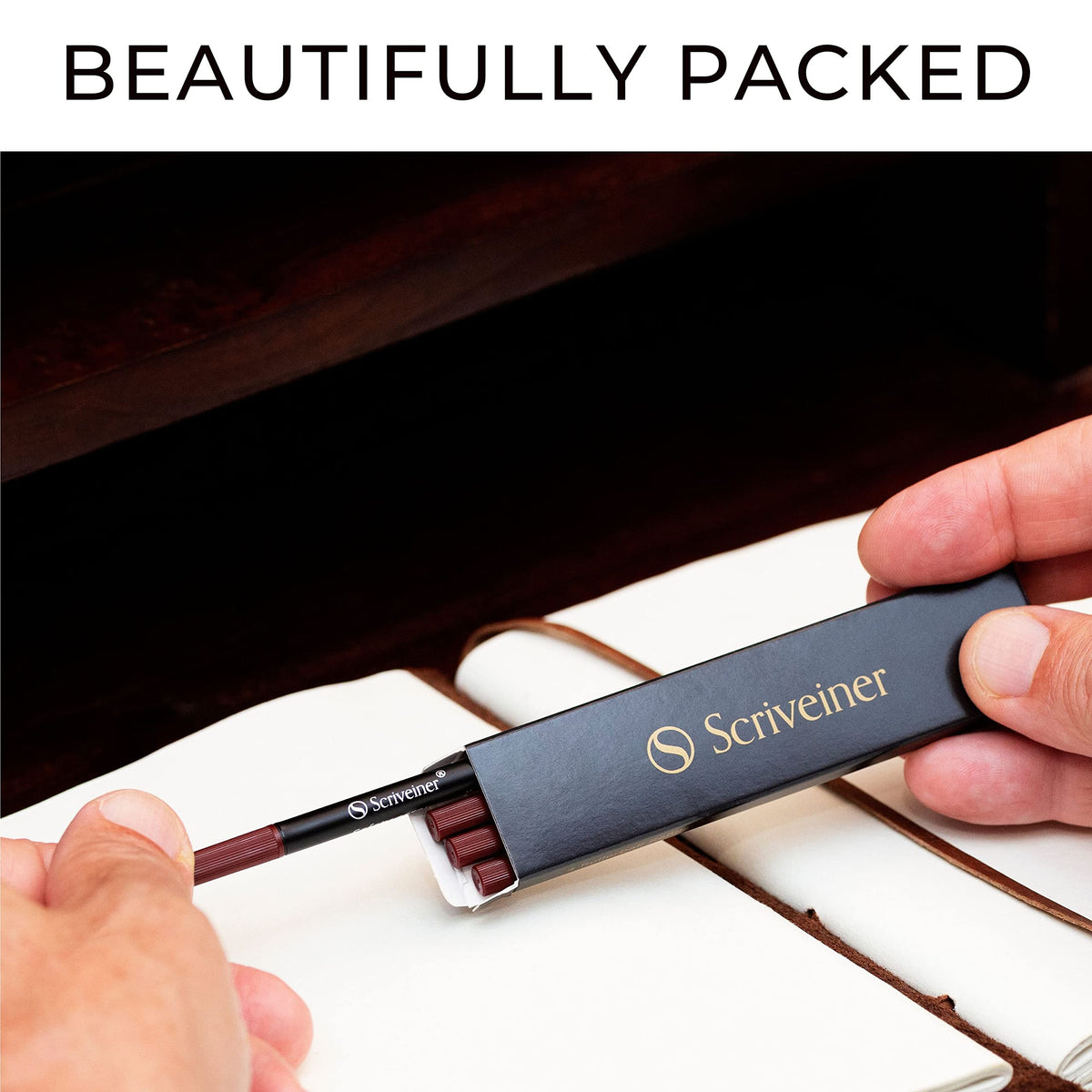 Scriveiner Black Rollerball Refill - Medium Nib