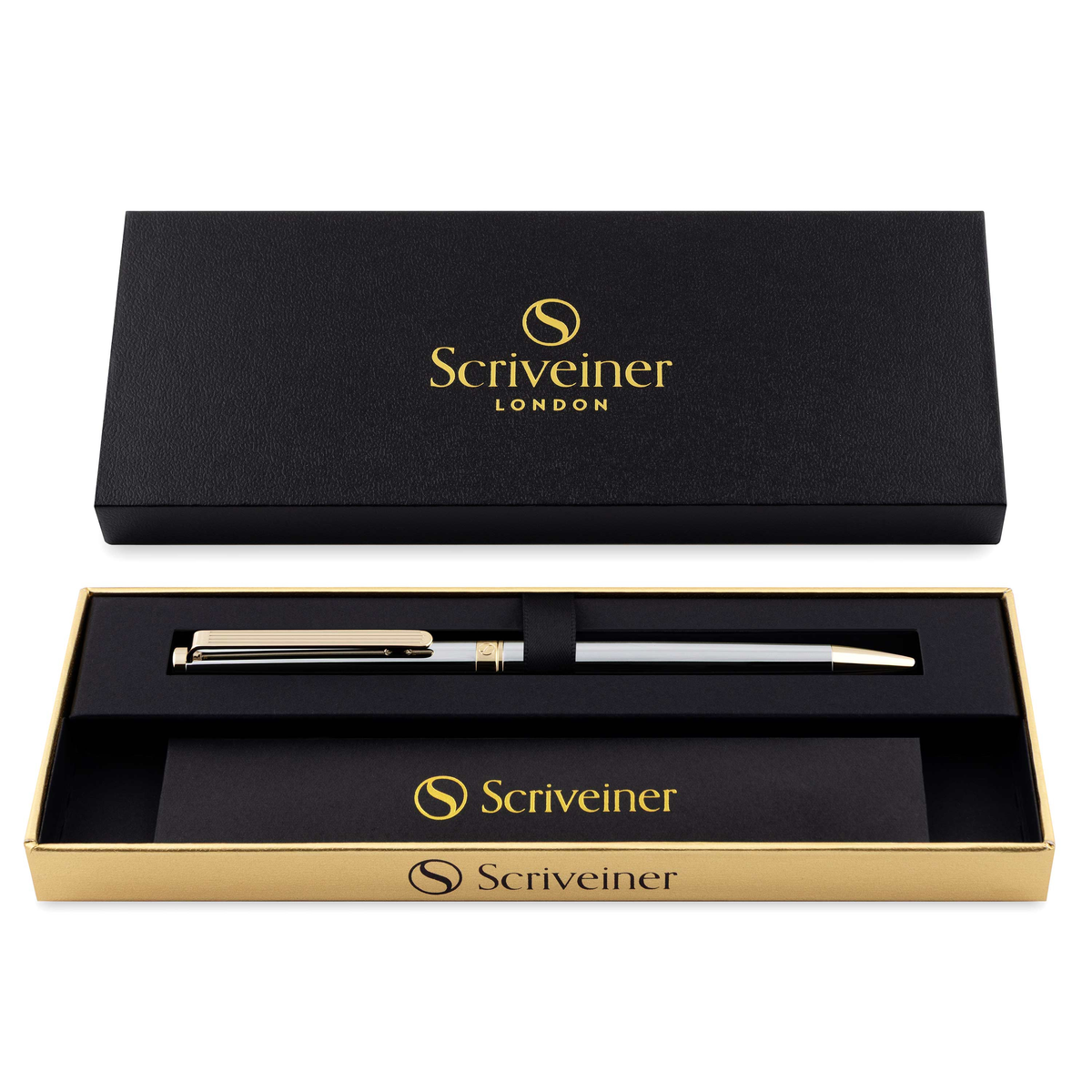 Scriveiner Premium Daily Silver Gold Ballpoint Pen