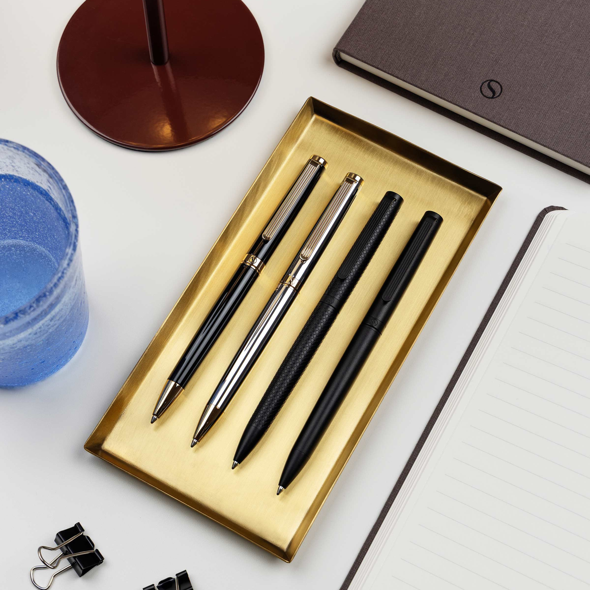Scriveiner Premium Daily Silver Gold Ballpoint Pen
